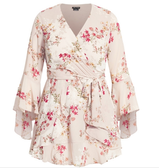 City Chic Boho Floral Mini Dress  18 NWT - Picture 2 of 5